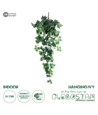 GloboStar® Artificial Garden IVY HANGING BRANCH 20241 Τεχνητό Διακοσμητικό Κρεμαστό Φυτό Κισσός Υ130cm